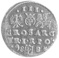fałszerstwo z epoki trojaka bydgoskiego z datą 1598 wykonane w srebrze niskiej próby, ciekawostka ..