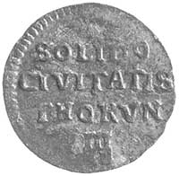 szeląg 1671, Toruń, odmiana z małą koroną nad monogramem króla, Kurp. 1145 R2, Gum. 1984