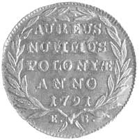 dukat 1791, Warszawa, Plage 451, Fr. 104, złoto, 3.48 g, drobne uszkodzenia na awersie