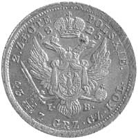 2 złote 1825, Warszawa, Plage 58, justowana ale ładnie zachowana rzadka moneta