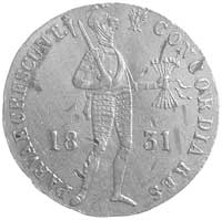 dukat 1831, Warszawa, drugi egzemplarz, złoto, 3.46 g, rysy w tle