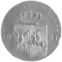 10 groszy 1831, Warszawa, odmiana łapy Orła zgięte, Plage 279, rzadkie i ładne