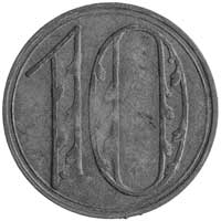 10 fenigów 1920, Gdańsk, duża cyfra 10, Parchimo