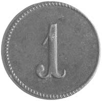 Bieniądzice, moneta zastępcza o nominale 1 wybita w dobrach Bieniądzice powiat Wieluń należących d..