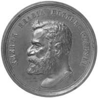 medal sygn. K. Bartoszewicz, poświęcony wybitnemu numizmatykowi E. Hutten-Czapskiemu 1896 r., Aw: ..