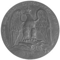 medal autorstwa J. Chylińskiego wybity w 1916 r. z okazji 125 rocznicy uchwalenia Konstytucji 3 Ma..