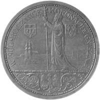 matryca do rewersu medalu 900-lecia koronacji Bolesława Chrobrego 1924 r., autorstwa Jana Wysockie..