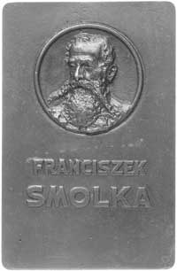 plakieta Franciszka Smolki autorstwa E. M. Ungera ze Lwowa (1913 r ?); W medalionie popiersie Smol..