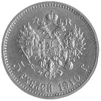 5 rubli 1910, Petersburg, Fr.162, Uzdenikow 355, złoto 4.30 g, rzadki rocznik