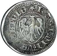 szeląg gdański- moneta fantazyjna, Aw: Orzeł w t