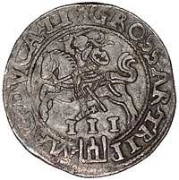 trojak 1562, Wilno, odmiana Pogoń bez tarczy, po