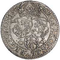 szóstak 1596, Malbork, odmiana z napisem SEv powstała wskutek wykruszenia się stempla, Kurp. -, Gu..