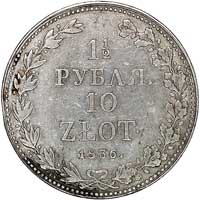 1 1/2 rubla = 10 złotych 1836, Warszawa, odmiana z małymi cyframi daty, Plage 325