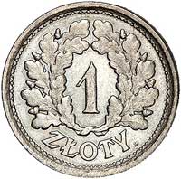 1 złoty 1928, Nominał w wieńcu z liści dębowych, Parchimowicz P-126 a, wybito 35 sztuk, nikiel, 6...