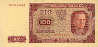 100 złotych 1.07.1948, seria CK, Pick 138,  Miłc