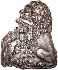 odznaka pamiątkowa Uwolnienie Lwowa, herbowy Lew