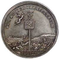 medal niesygnowany wybity z okazji zwycięstwa w bitwie pod Kasseldorf i pokoju w Dreźnie 1745 r., ..