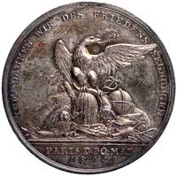 medal autorstwa Loosa wybity z okazji zawarcia pokoju w Paryżu 1814 r., Aw: Popiersie króla pruski..