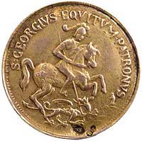 medalik podróżny XVIII w., Aw: Święty Jerzy na koniu walczący ze smokiem, napis w otoku S. GEORGIV..
