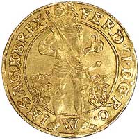dukat 1633, Wrocław, Aw: Postać cesarza i napis 