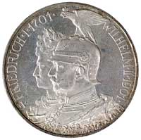 Wilhelm II 1888-1918, 5 marek 1901, Berlin, J. 106, wybite dla uczczenia 200-lecia Królestwa Prus