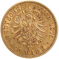 Wilhelm 1830-1884, 20 marek 1875, Berlin, J. 203, Fr. 3775, złoto, 7,90 g, rzadkie