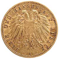 10 marek 1906, Berlin, J. 228, Fr. 3799, złoto, 3,96 g, rzadkie