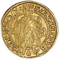 Ludwik II 1516-1526, goldgulden 1520, Hermannstadt, Aw: Święty Ładysław i napis wokoło, Rw: Madonn..