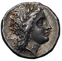 LUKANIA-Metapont, stater 330-300 pne, Aw: Głowa Demeter w prawo, Rw: Kłos zboża i amfora, Szaivert..