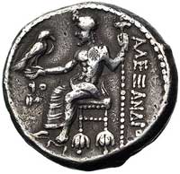 MACEDONIA-Aleksander III 336-323 pne, tetradrachma, mennica Amphipolis, Aw: Głowa młodego Hera- kl..