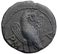 KRÓLESTWO BOSPORU, Sauromates II 174-210, drachma (144 uncje), Aw: Głowa króla z długimi wło- sami..