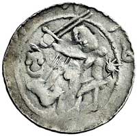 denar, Aw: Rycerz z mieczem nad siedzącym jeńcem, Rw: Orzeł trzymający w szponach zająca, Str. 43,..