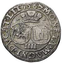 czworak 1567, Wilno, Kurp. 857 R, Gum. 624, pod popiersiem króla punca kolekcjonerska Xawerego Seg..