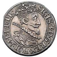 ort 1609, Gdańsk, Kurp. 2233 R4, Gum. 1380, T. 4, moneta z końcówki blachy