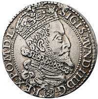 szóstak 1599, Malbork, odmiana z dużą głową króla, Kurp. 1435 R4, Gum. 1153, rzadki