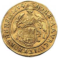dukat 1634, Toruń, H-Cz. 1755 R4, Fr. 58, T. 40, złoto, 3,44 g, gięty, rzadki