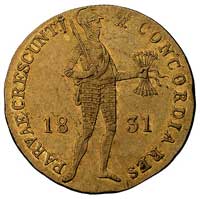 dukat 1831, Warszawa, odmiana z kropką przed pochodnią, Plage 269, Fr. 114, złoto, 3.47 g