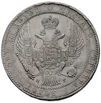 1 1/2 rubla = 10 złotych 1835, Petersburg, odmiana z 2 żołędziami po 4 kępce liści, Plage 321