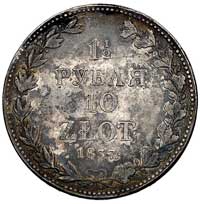 1 1/2 rubla = 10 złotych 1837, Warszawa, Plage 332, patyna