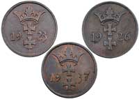 komplet monet 2 fenigowych, Berlin, Parchimowicz 54 a-c, razem 3 sztuki