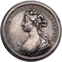 medal Klementyny i Jakuba III autorstwa Otto Hammeraniego wybity dla przypomnienia pretensji do tr..