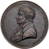 Józef Maksymilian Ossoliński, medal autorstwa J. Langa wybity z okazji przekazania społeczeństwu G..