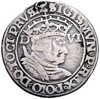 szóstak 1535, Gdańsk, H-Cz. 356 R2, Kurp. 535 R5, T. 80, ślad po uchu, rzadka moneta z dużym i efe..