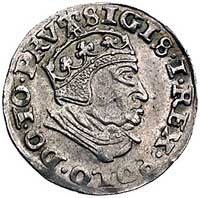 trojak 1540, Gdańsk, korona królewska z krzyżykiem, napis PRV, Kurp. 523 R1, Gum. 573