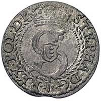 szeląg dla ziem pruskich 1584, Malbork, Kurp. 337 R1, Gum. 738, jedyny rodzaj monet bitych w menni..
