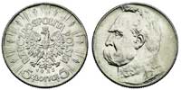 zestaw monet 5 złotych 1935 i 1936, Warszawa, Pîłsudski, Parchimowicz 118.b, c, razem 2 sztuki
