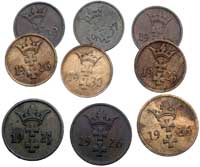 zestaw monet 2 fenigi 1923, 1926(2 sztuki) oraz 1 fenig 1923(2 sztuki), 1926, 1930(2 sztuki) i 193..