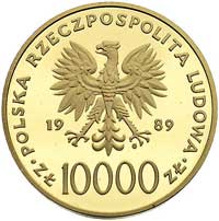 komplet monet 10.000, 5.000, 2.000 i 1.000 złotych 1989, Warszawa, Jan Paweł II, Parchimowicz 369...