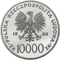 10.000 złotych 1988, Warszawa, Jan Paweł II, X Lat Pontyfikatu, Parchimowicz 366.a