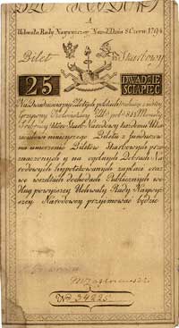 25 złotych 8.06.1794, seria A, Miłczak A3, Pick A3